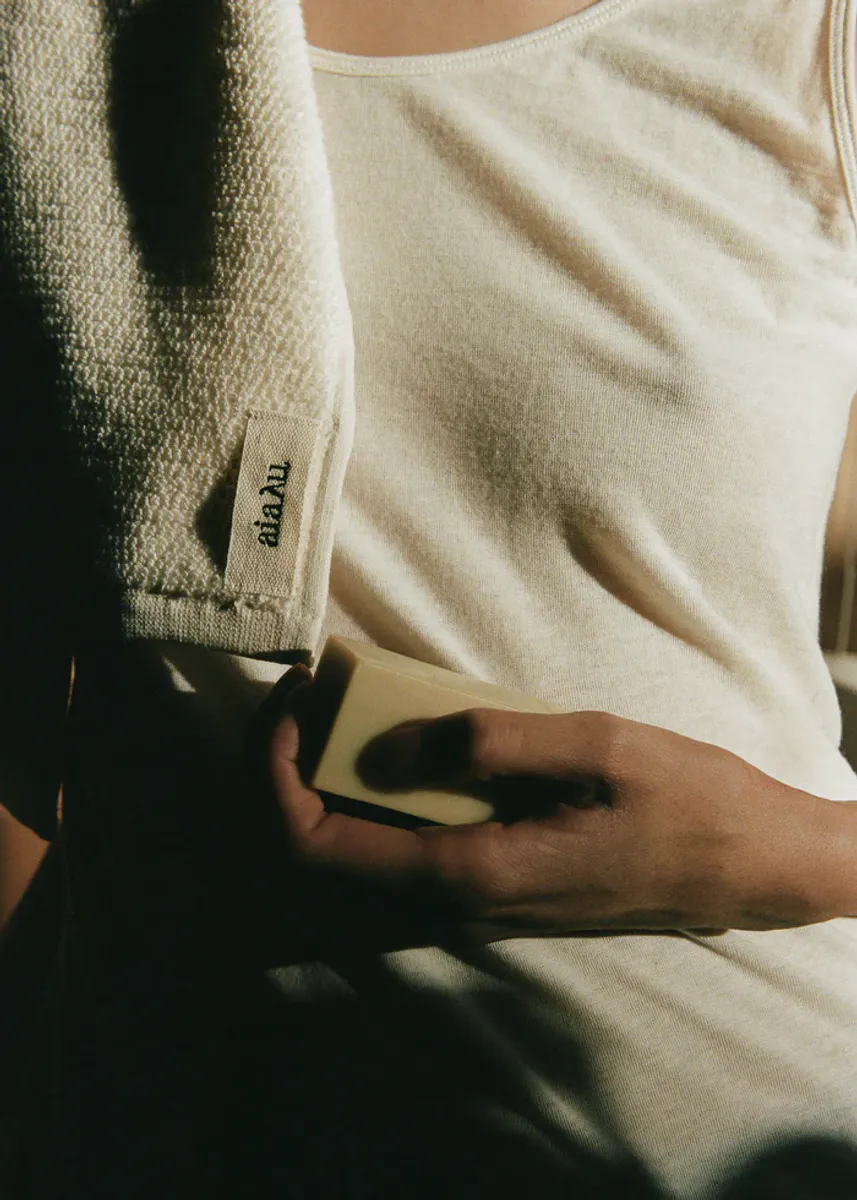 Cotton towel - 50x90 - Pure ecru - Aiayu