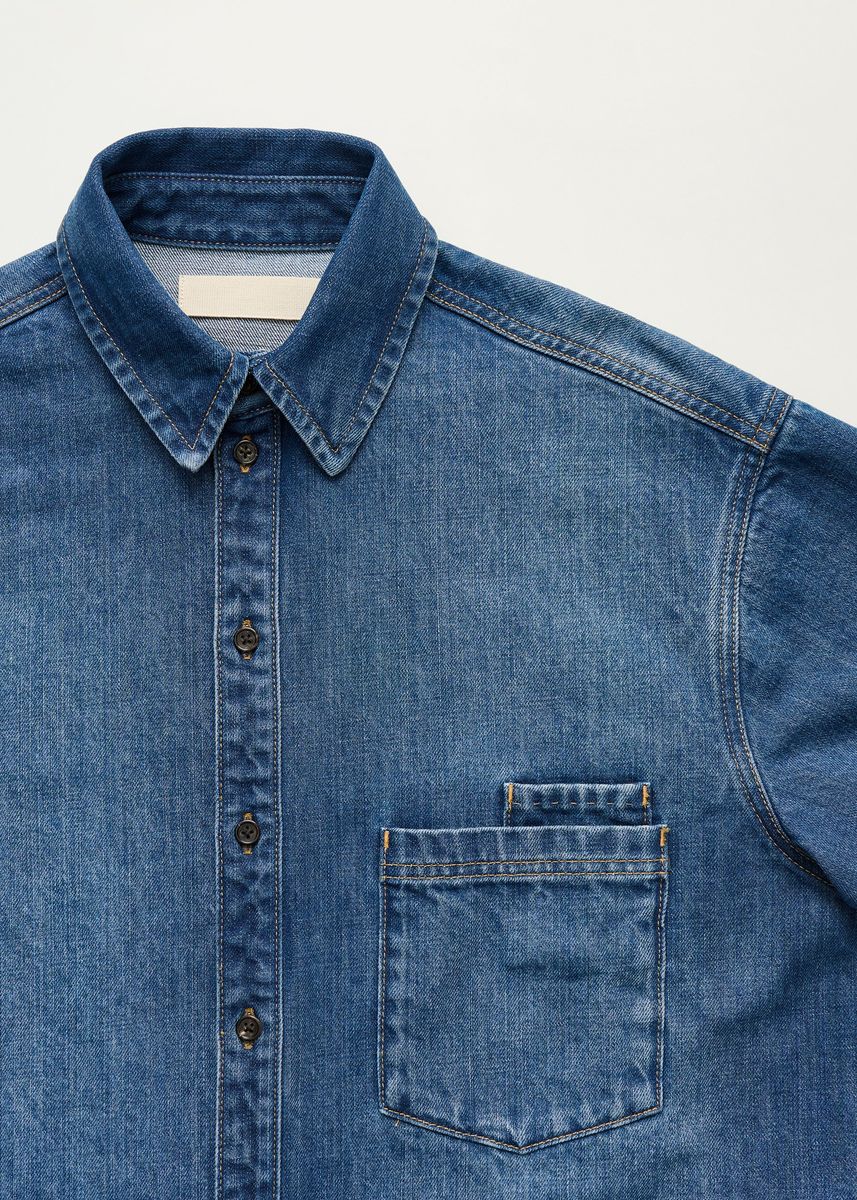 Casy shirt denim - worn Blue  - Aiayu