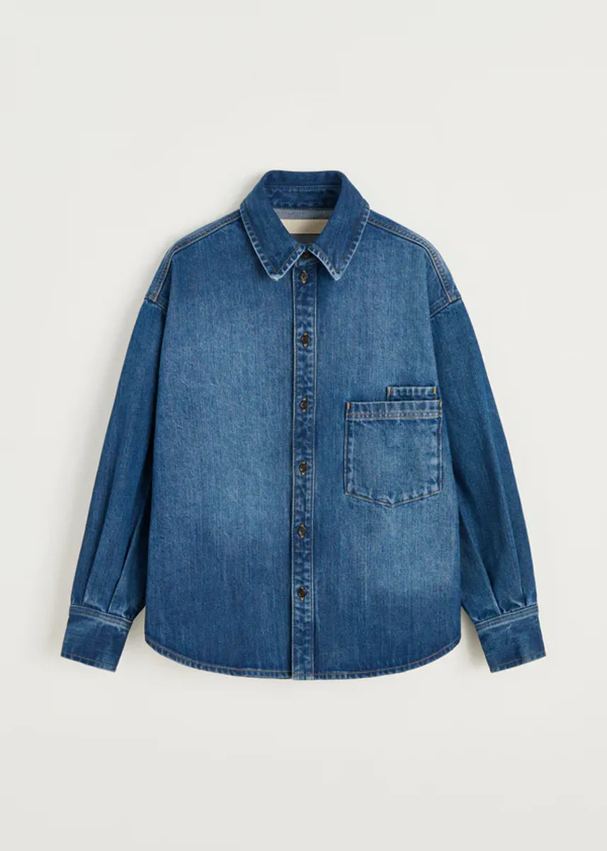 Casy shirt denim - worn Blue  - Aiayu