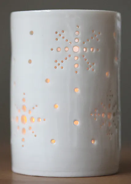 Hovedbilde snowflakes maxi  porselain tealightholder - Luna ...