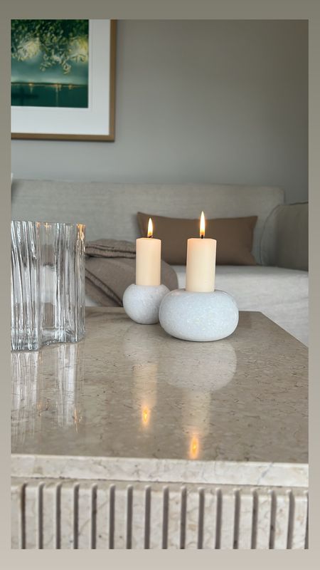crèot Candleholder Marble White Large - Meublè