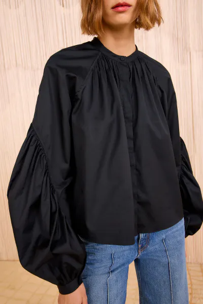 Hovedbilde Rowena Long Sleeve Blouse - Noir - Ulla Johnson