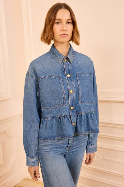 Hovedbilde The Arquette Denim Peplum Jacket  Danube - Ulla ...