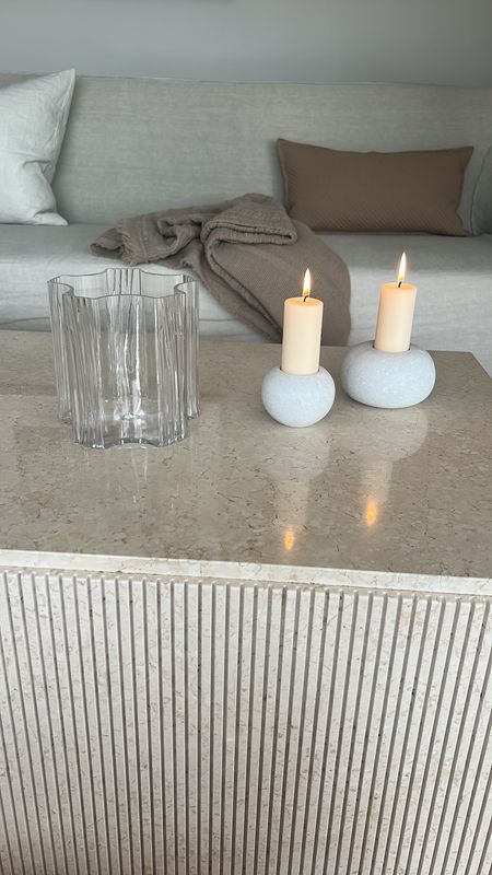 crèot Candleholder Marble White Small - Meublè